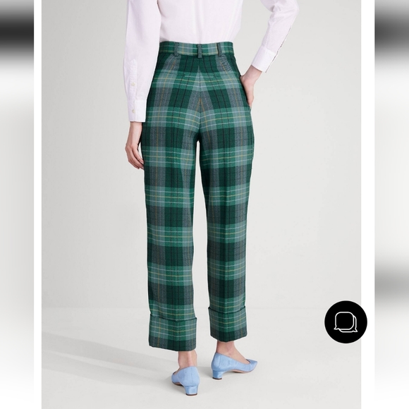Kate Spade Greenhouse Plaid Wool Pants - Picture 10 of 11
